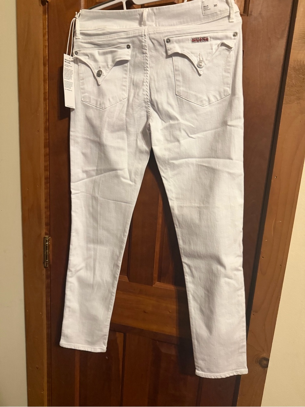 Hudson Jeans White Mid-Rise Skinny Jeans